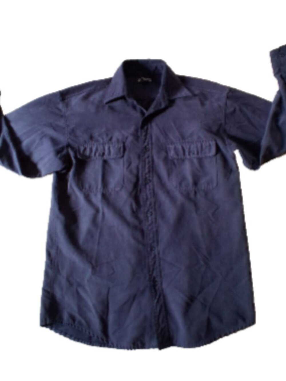 VTG MONTAGE COLLECTION Men's Size M Blue Long Sleeve Button Front Pockets  Shirt